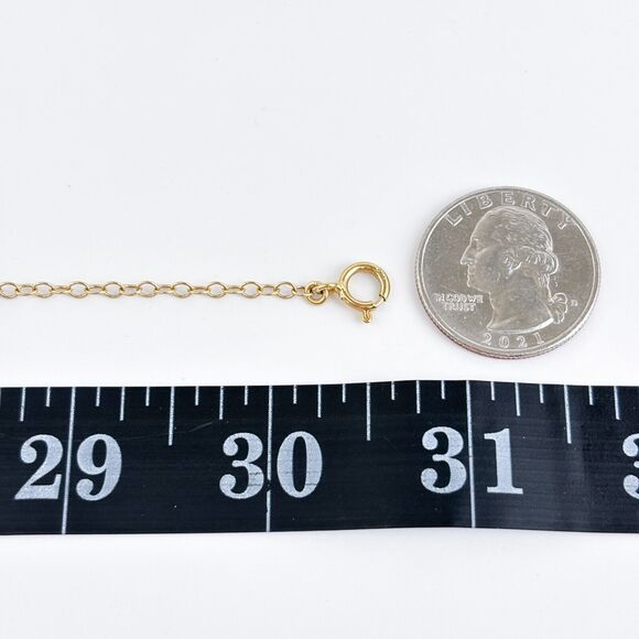 Vintage Gold-Tone Sterling Silver 925 2mm Cable Chain Necklace 30.5” - Picture 2 of 3